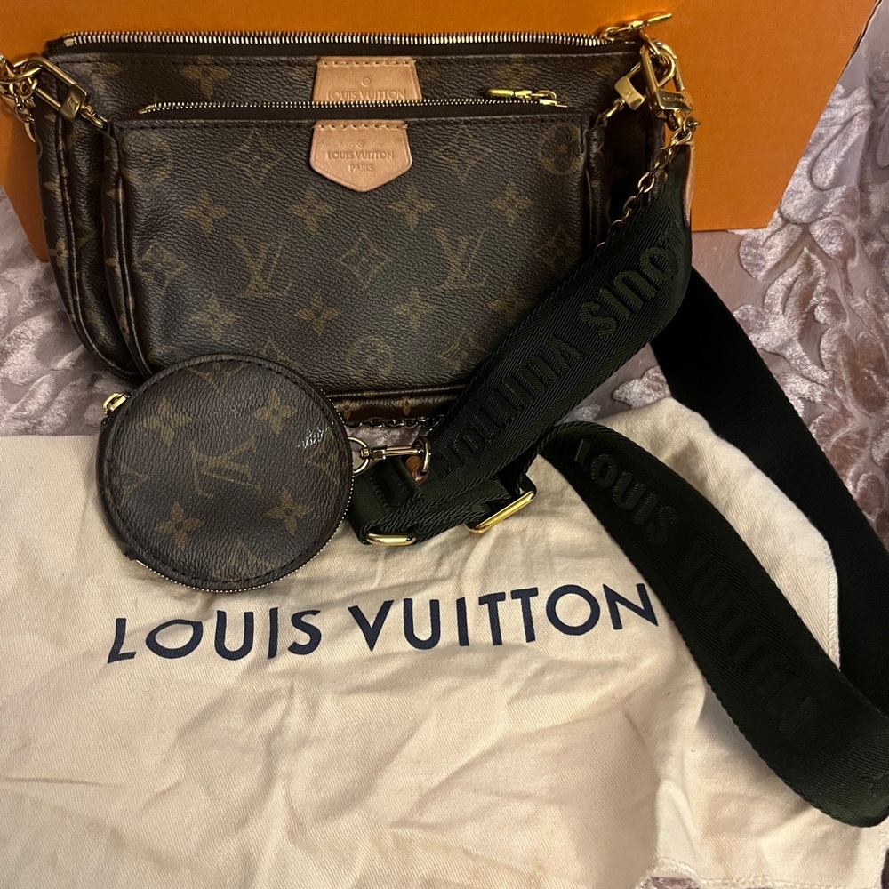 Louis Vuitton Brown Monogram Crossbody Set